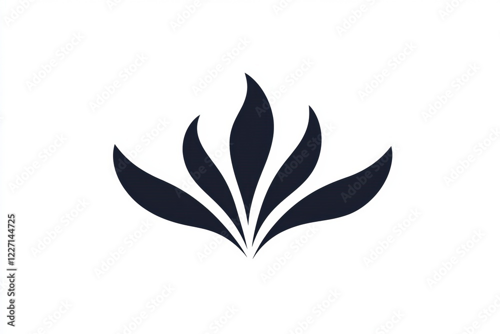 Poster flame icon representing warmth and energy with sleek design in black on a white background. generati
