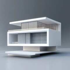 Modern Architectural House Design Model Render