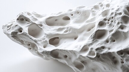 Naklejka premium Porous white rock texture detail, studio shot, background, design element