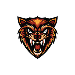 A close-up, highly detailed rendering of a snarling hyena head, showcasing sharp teeth and intense expression; fiery background.