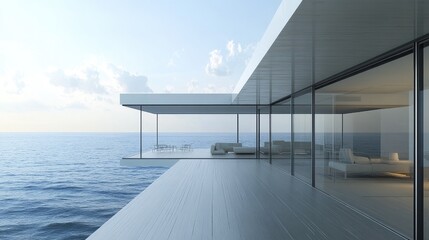 Modern Seaside Villa, Panoramic Ocean Views