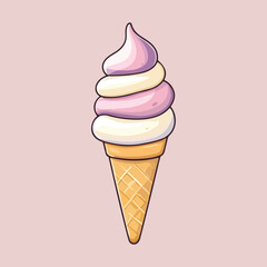 Ice cream cartoon Vector Illustration