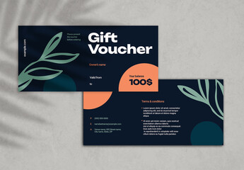 Abstract Gift Voucher Layout