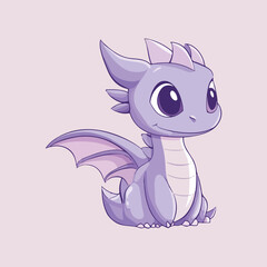 Cute dragon Cartoon Vector illustration