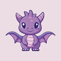 Cute dragon Cartoon Vector illustration