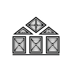 Design a bold, modern logo featuring abstract geometric shapes.  Emphasize strong lines and vibrant color blocking.