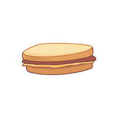 Classic club sandwich cartoon icon vector illustration