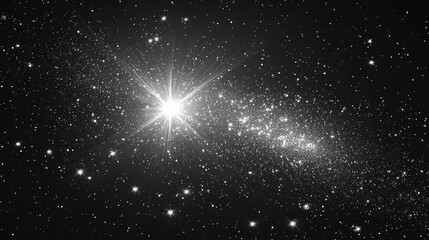 Glowing lens flare effect on black background. Easily incorporated as an overlay or screen filter on photos