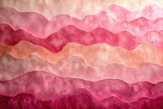 Abstract pink layered waves background design for graphic resources