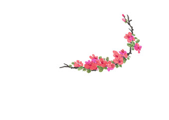 동양화꽃 동백꽃 벚꽃