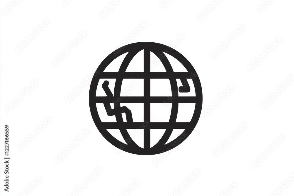 Aufkleber global connectivity symbol representing technology and communication in a modern digital landscape. 