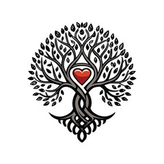 Design a sophisticated vector logo a stylized family tree interwoven with a single, strong letter 'A'.  Aim for clean lines and elegant simplicity.