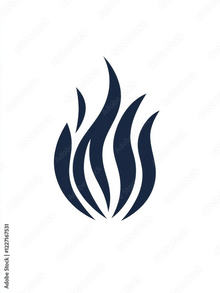 Poster Flame icon representing fire elements in graphic design and digital applications for creative projects. Generative AI