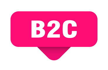b2c sticker. b2c sign on transparent background