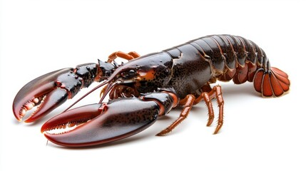 Lobster on a white background captured in a clean and simple composition for culinary use