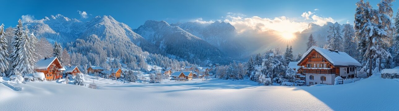 At dawn, Buckelwiesen near Krun, Mittenwald, Bavarian Alps offers a dreamy winter landscape