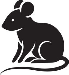 Mouse Silhouette Vector Illustration