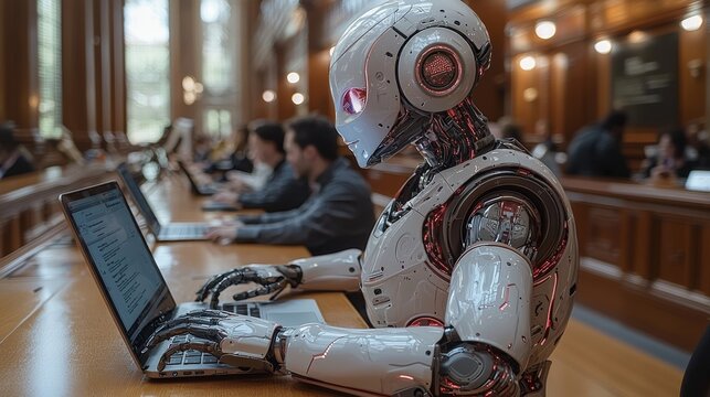 futuristic assistant taking over human writing roles