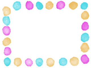 水玉のカラフルフレーム