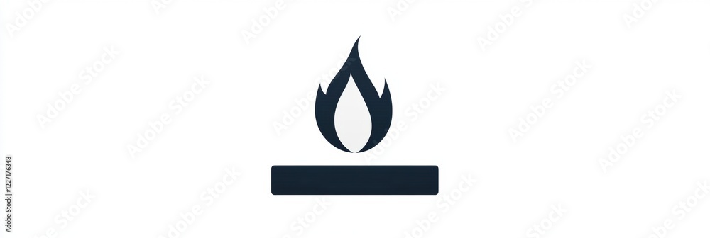 Aufkleber creative flame icon design suitable for modern websites and applications showcasing energy or warmth
