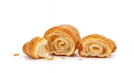 Fototapeta premium Buttery Croissant Pastry Delicious Flaky Layers