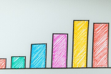 Colorful Bar Graph Representation on Light Background for Analytics