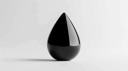 Fototapeta premium Black drop, minimalist studio backdrop, product mockup, oil