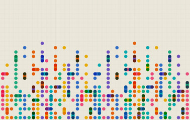 Colorful dot pixel modern edge background