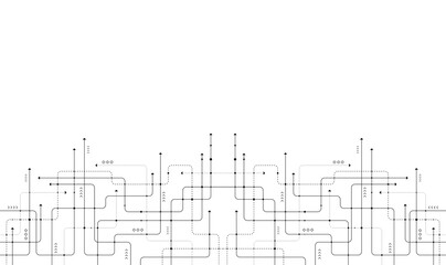 Digital technology background. Concept with technology line. Circuit board background technology