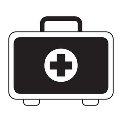 Fototapeta premium Medical Element with Black and White Color Design. Vector Illustration.