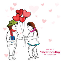 Happy valentine's day love card celebration background