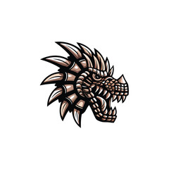 Design a fierce Aztec-inspired dragon-like creature, incorporating sharp, obsidian-like scales and feathered details.  Include intricate headdresses and symbolic markings.