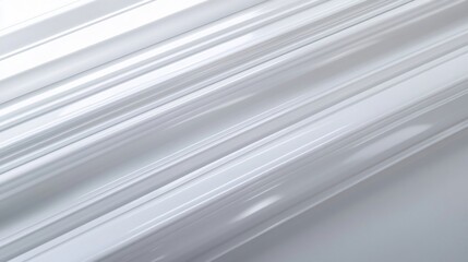 Obraz premium White plastic texture, parallel lines, studio, background blur, packaging