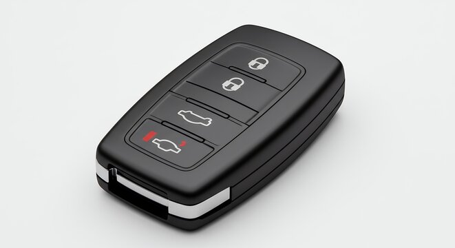 Modern Car Key Remote Control with Lock Unlock Buttons