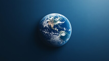 Detailed and Realistic Rendering of Earth Floating in Dark Space Illustrating the beauty and...