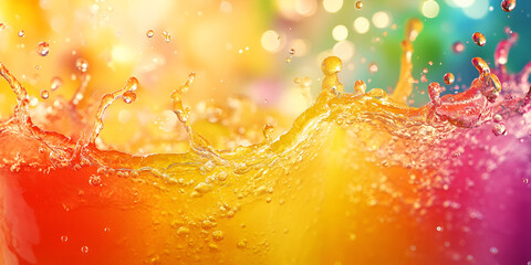 Colorful Splash of Refreshing Drinks