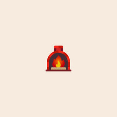 Pizza Oven icon flat vector design. 