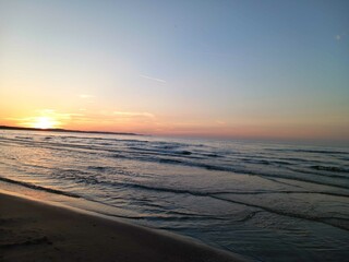 Fototapeta premium beautiful sunset at the beach in Italy (Toskana)