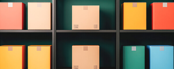 Product of efficiently organized storage boxes in modern offices