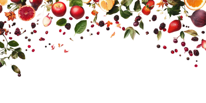 Isolated Fruits Border