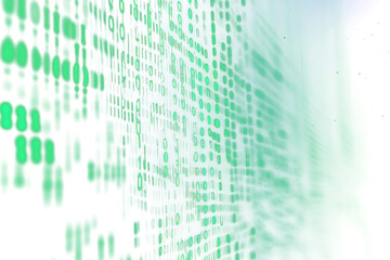 Obraz premium PNG Green binary code background digital electronics.