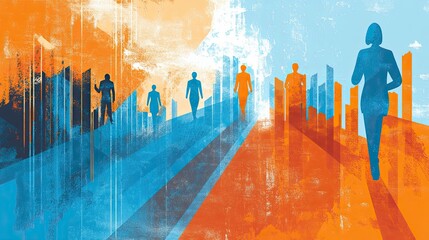A stock illustration that represents the concept of business agility