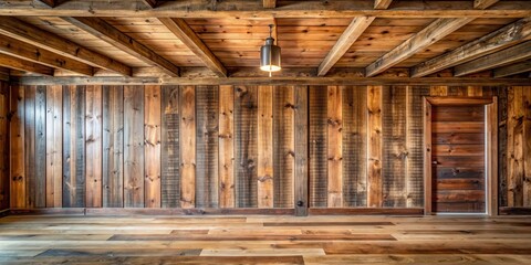Rustic wooden lambris with exposed beams, architecture, woodwork,  architecture