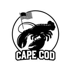 A stylized logo the cape cod with a large black lost
