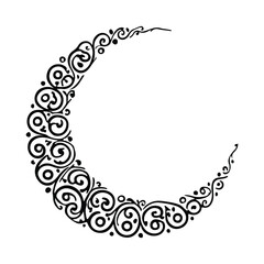 Beautiful Muslim festival illustration featuring mosques and stars