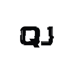 QJ monogram logo design letter text name symbol monochrome logotype alphabet character simple logo