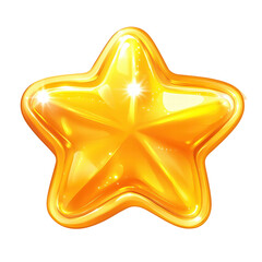 Isolated Bright Golden Star