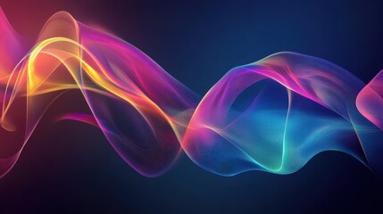 Fototapeta premium Abstract Colorful Waves Flowing Dynamically Through Space