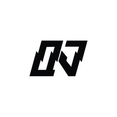 QJ monogram logo design letter text name symbol monochrome logotype alphabet character simple logo