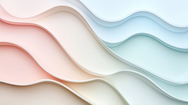 Fototapeta A minimalist geometric pattern with clean lines and soft pastel shades